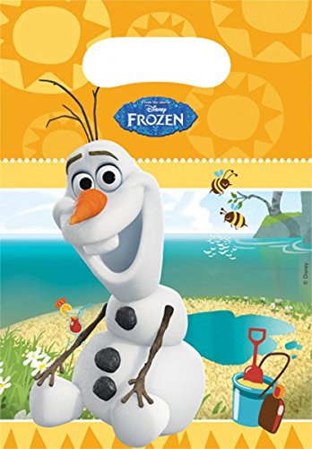 Gavepose i plast Olaf fra Frozen, 6 stk