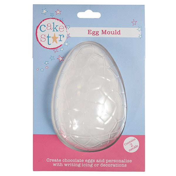 Sjokoladeform Egg Krakelert 14 cm