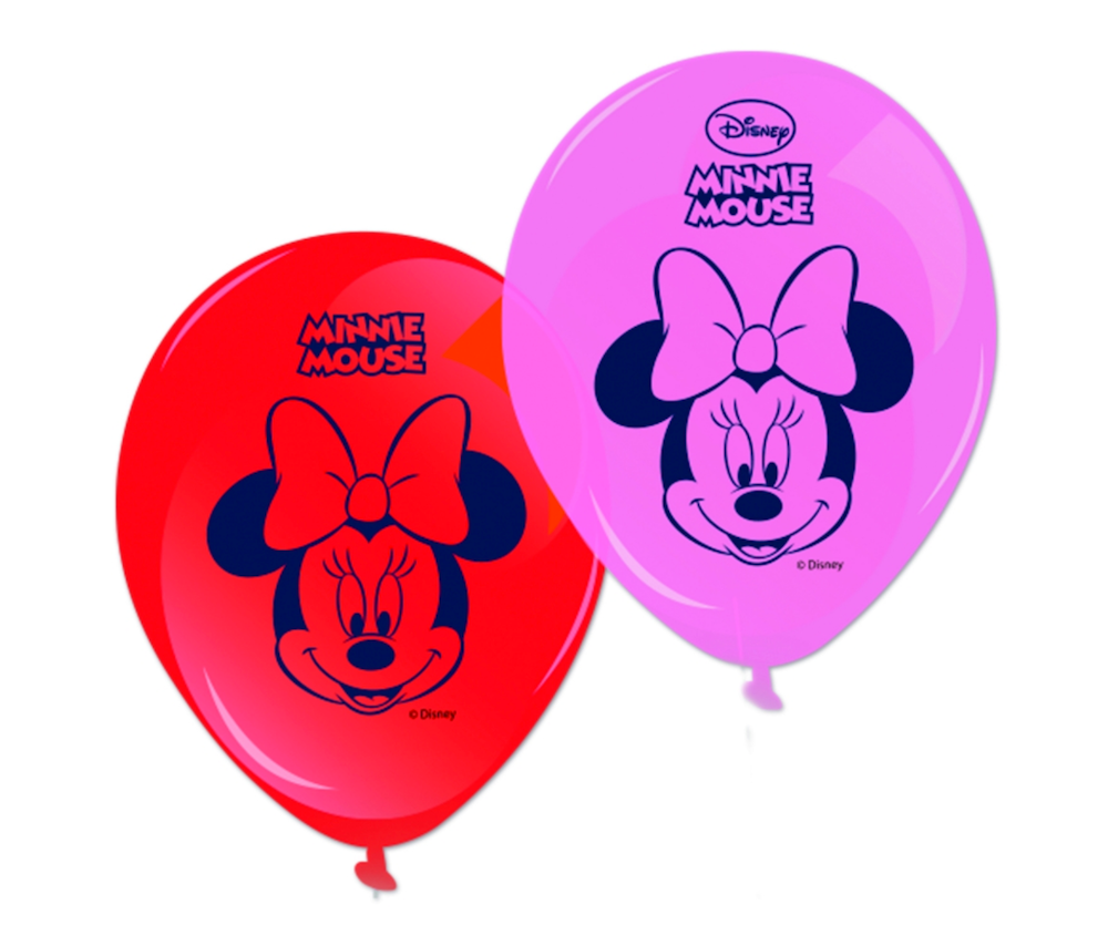 Ballonger Minnie Mouse, 8 stk