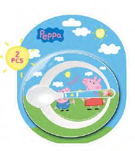 Gavesett Peppa Pig, Tallerken/Skje Microsett