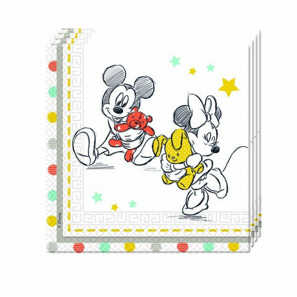 Papirservietter Baby Shower 20 stk, 33x33cm