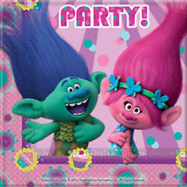 Papirservietter Trolls 20 stk, 33x33cm