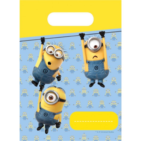Gavepose i plast Minions Lovely, 6 stk