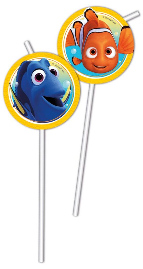 Sugerør med Finding Dory, 6 stk