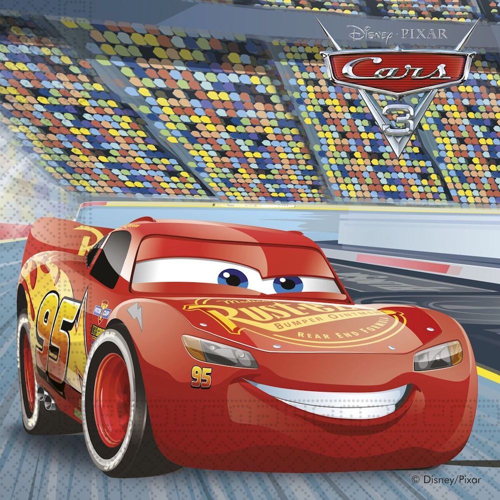 Papirservietter Cars 20 stk, 33x33cm