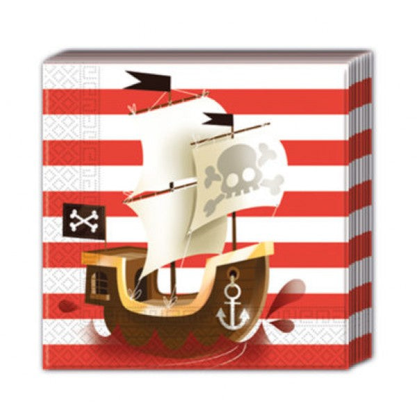 Papirservietter Pirat 20 stk, 33x33cm 2