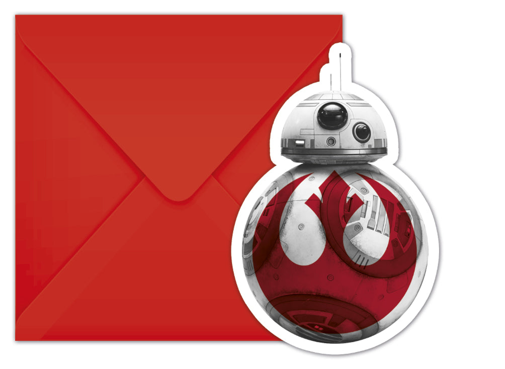 Invitasjonskort og konvolutter Star Wars 6 stk