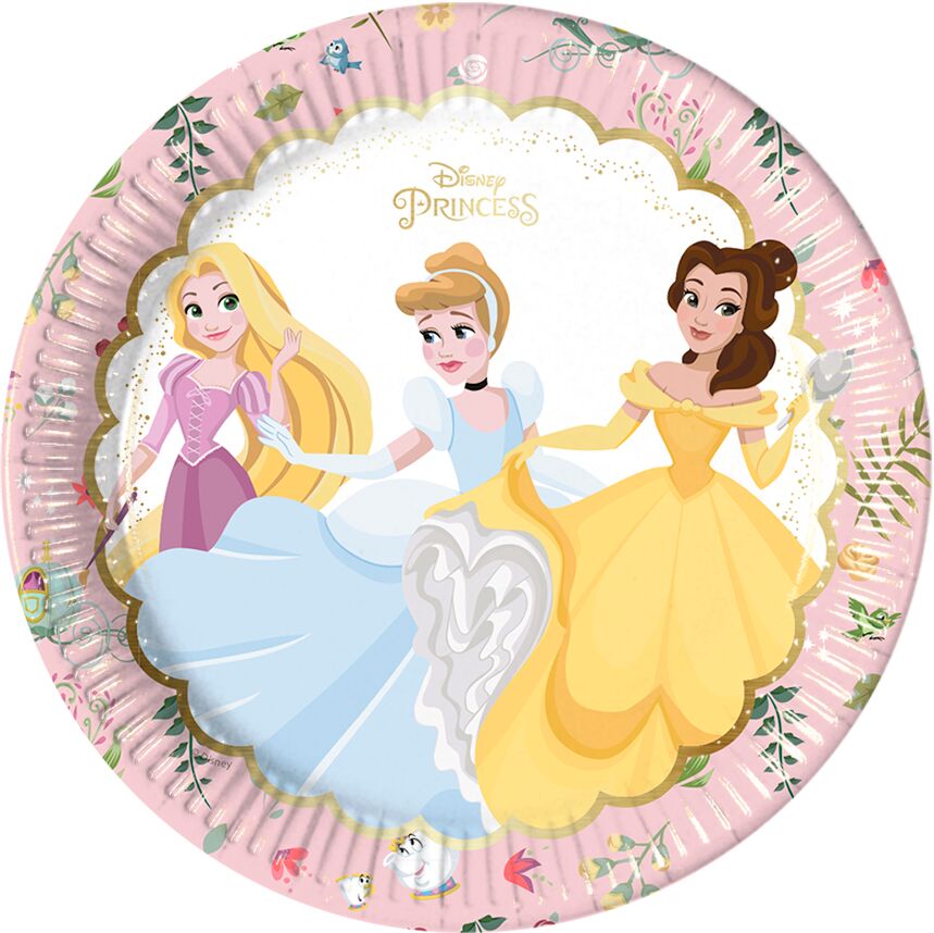 Papptallerken True Princess 23 cm, 8 stk