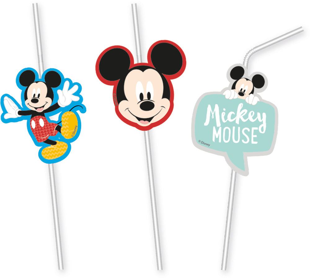 Sugerør med Mickey Mouse AW, 6 stk