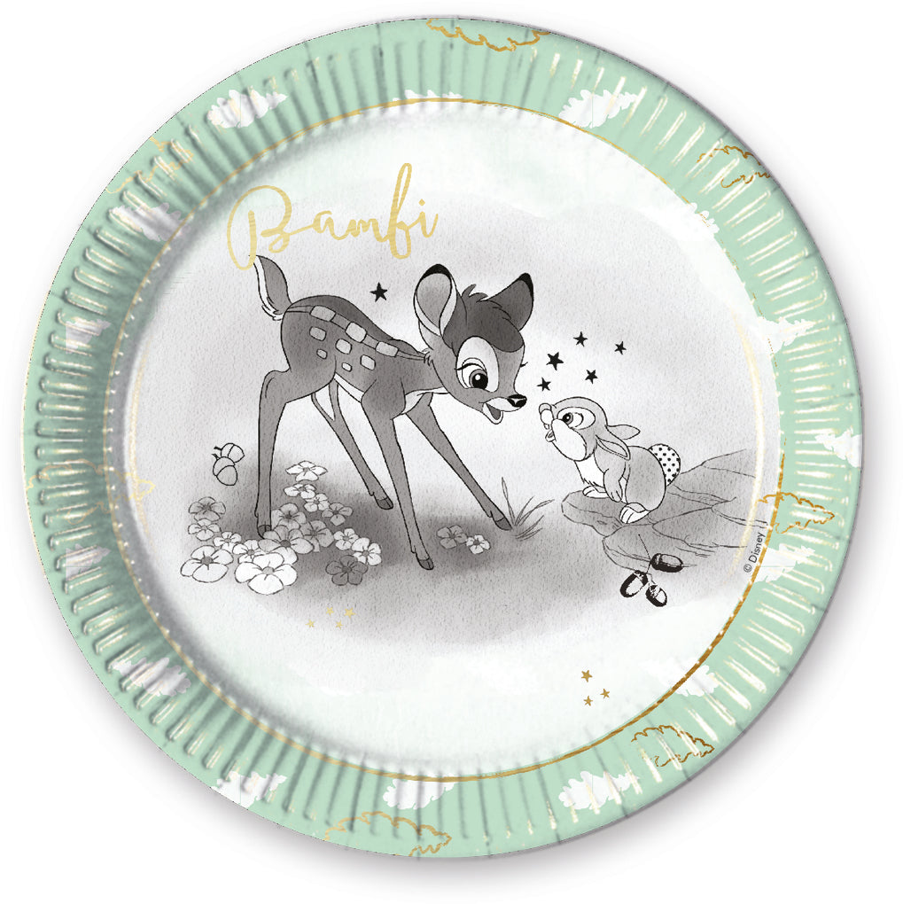Papptallerken Bambi 23 cm, 8 stk