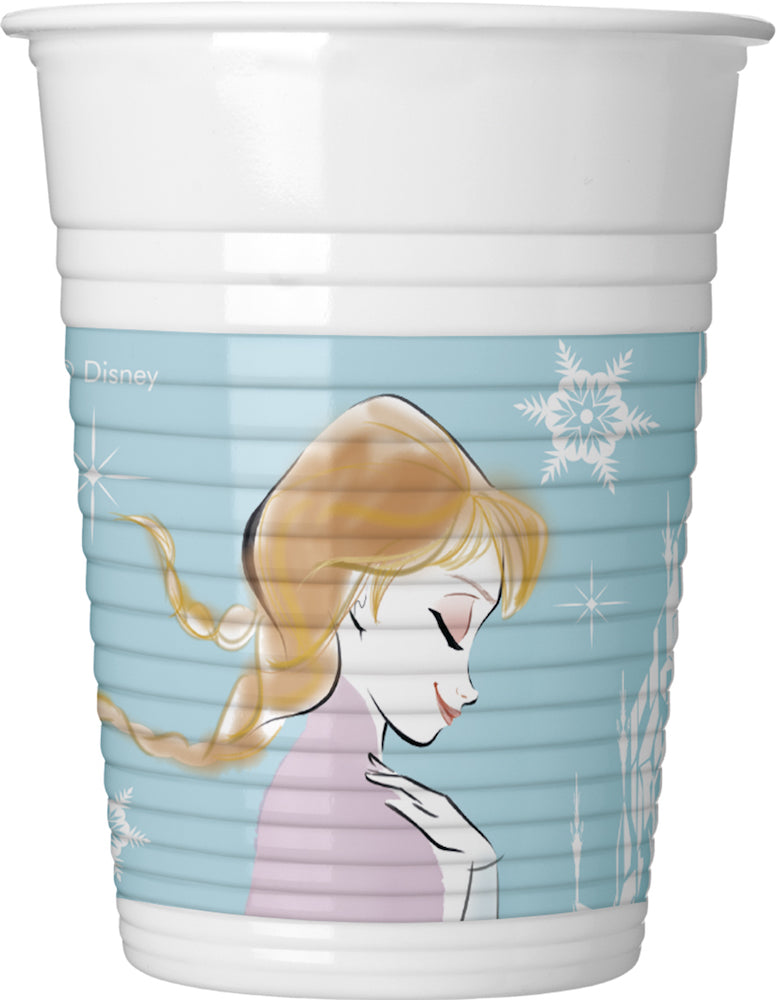 Drikkekrus i plast, Frozen Sparkle 8 stk
