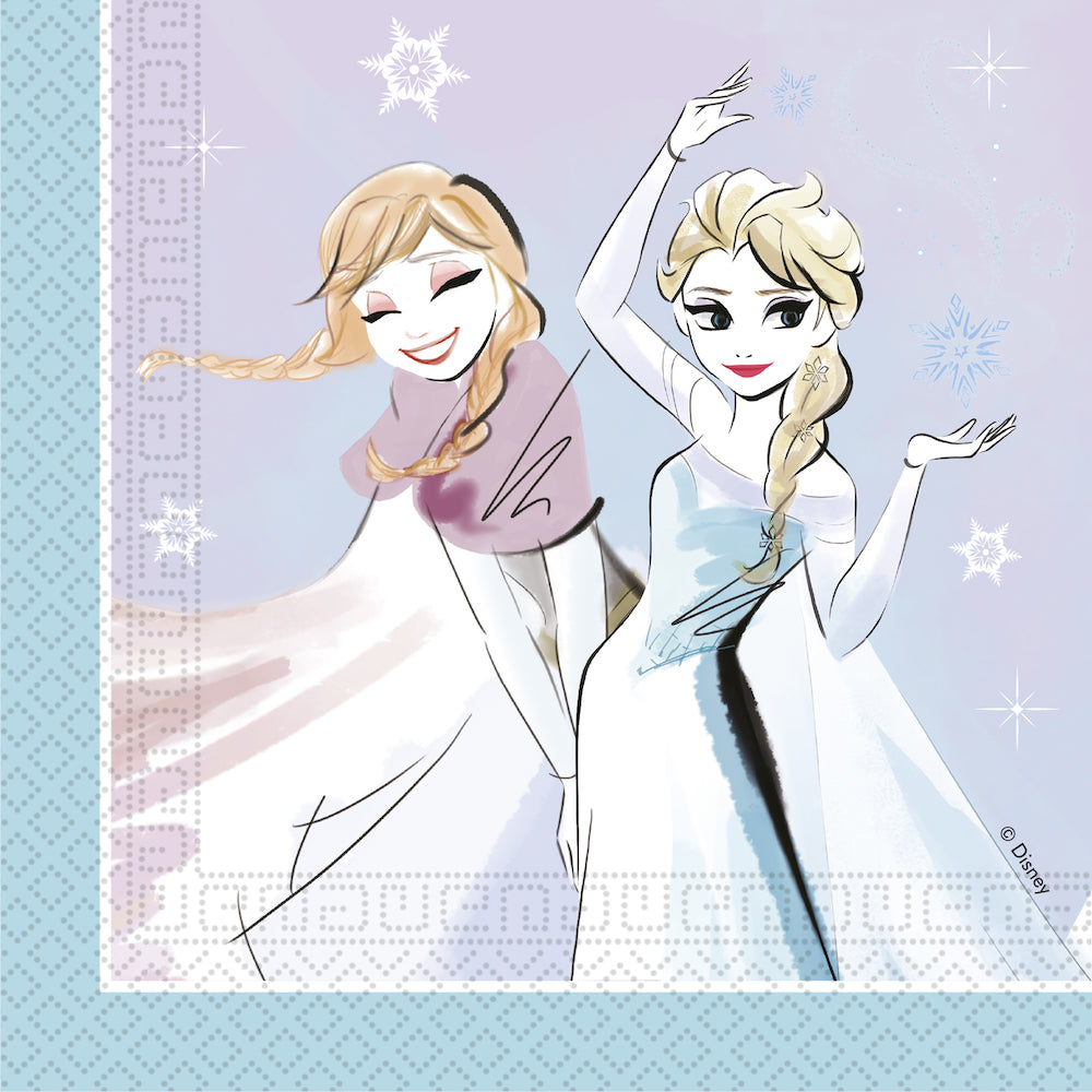 Papirservietter Frozen Sparkle 20 stk, 33x33cm