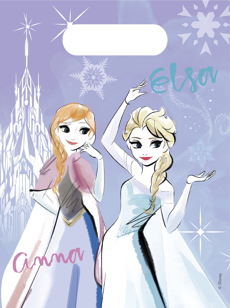 Gavepose i plast Frozen Sparkle 6 stk