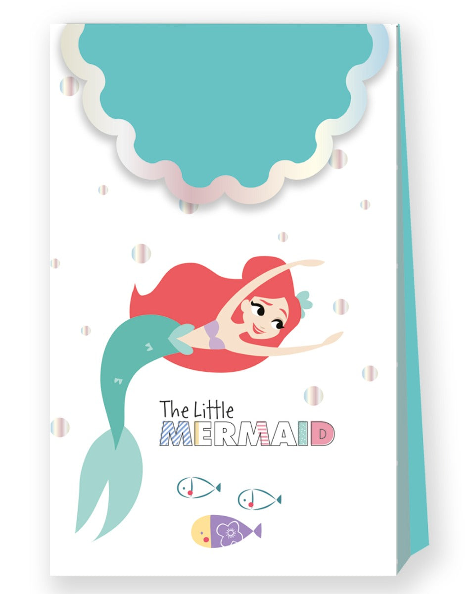 Gavepose i papir Ariel under the Sea, 6 stk