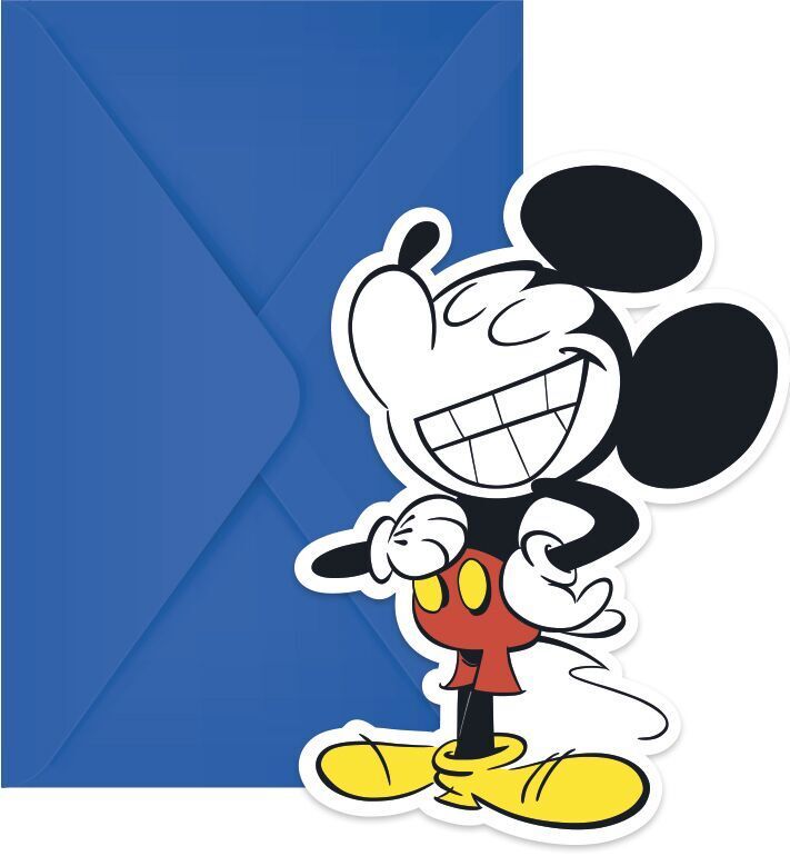 Invitasjonskort og konvolutter Mickey SuperCool 6