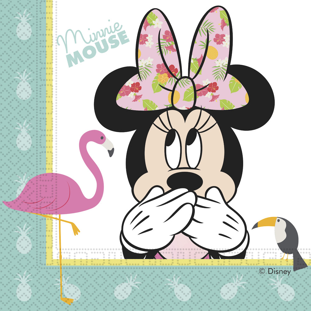 Papirservietter Minnie Tropical 20 stk, 33x33cm