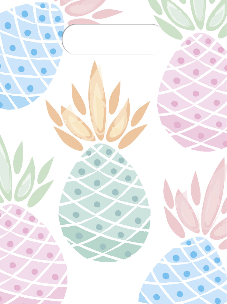 Gavepose i plast, Ananas, 6 stk