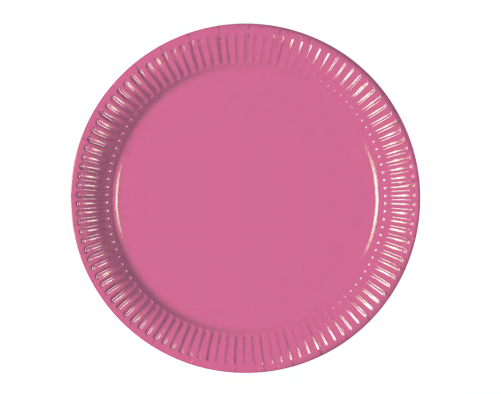 Papptallerken Rosa 23 cm, 8 stk