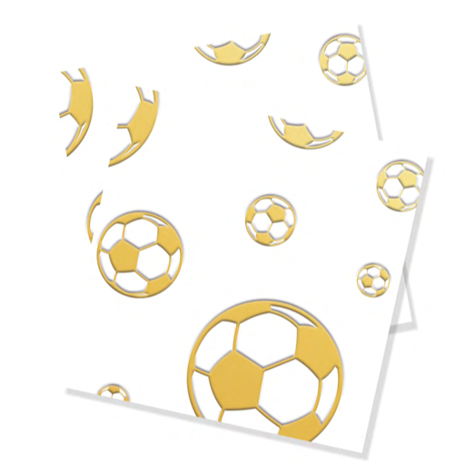 Papirservietter Fotball Gull 15 stk, 33x33cm 2