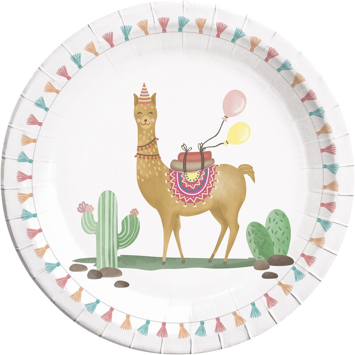 Papptallerken Lama 23 cm, 8 stk