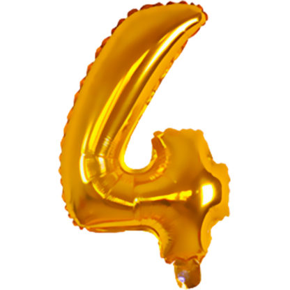 Ballong Folie Gull H 33 cm, Nr 4