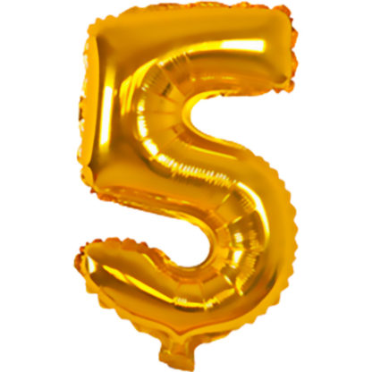 Ballong Folie Gull H 33 cm, Nr 5