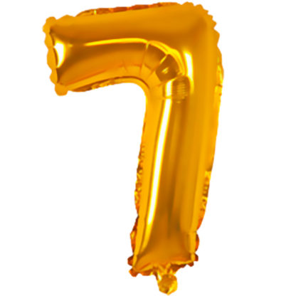 Ballong Folie Gull H 33 cm, NO 7