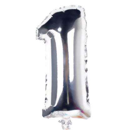 Ballong Folie Sølv H 33 cm, NO 1