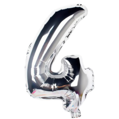 Ballong Folie Sølv H 33 cm, NO 4