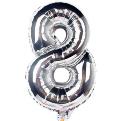 Ballong Folie Sølv H 33 cm, NO 8