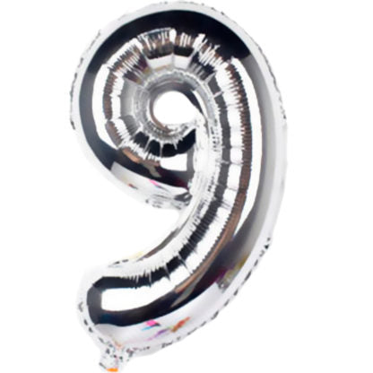 Ballong Folie Sølv H 33 cm, NO 9