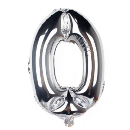 Ballong Folie Sølv H 33 cm, NO 0