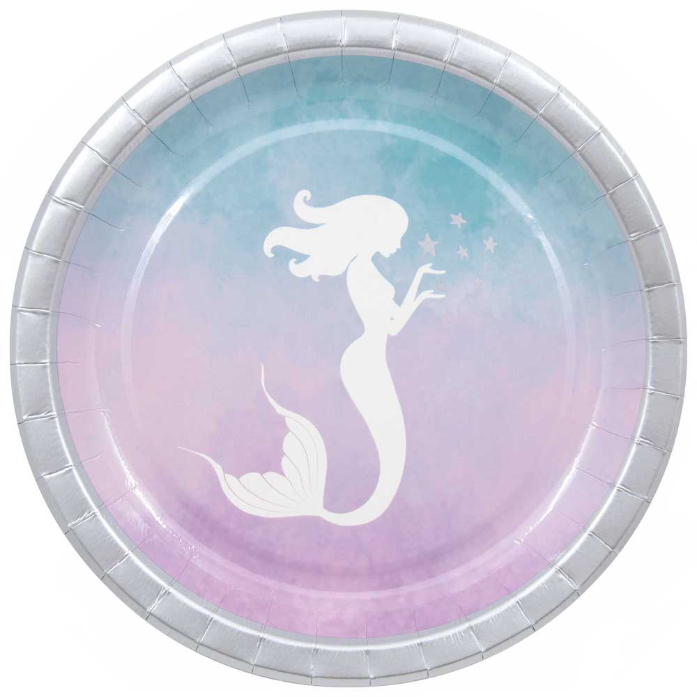 Papptallerken Mermaid Elegant 23 cm, 8 stk