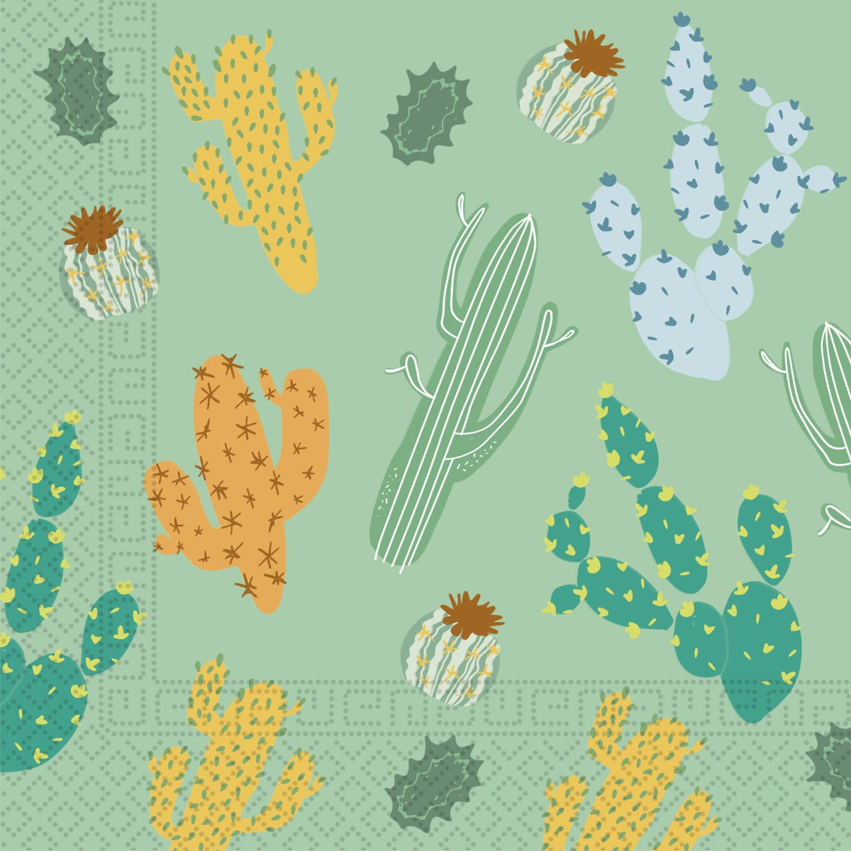Papirservietter Cactus 20 stk, 33x33cm