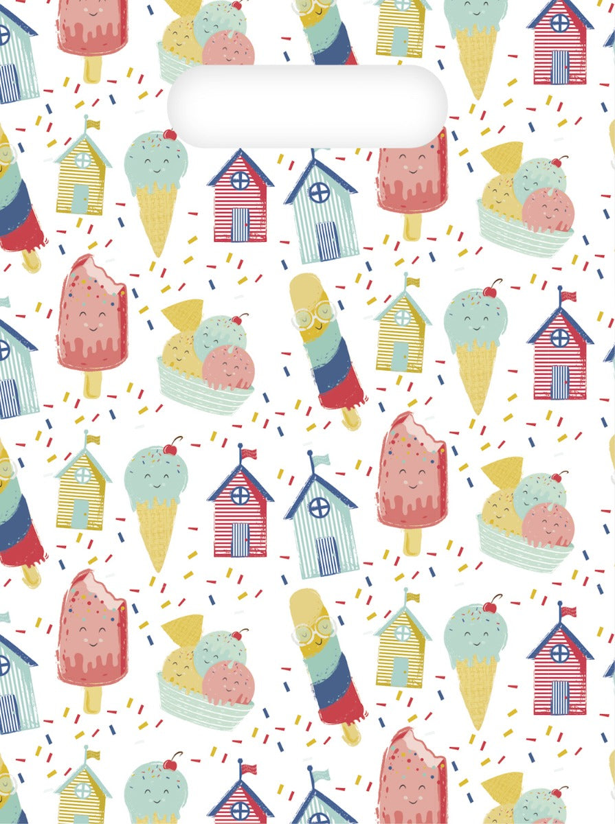 Gavepose i plast Happy Ice Cream, 6 stk