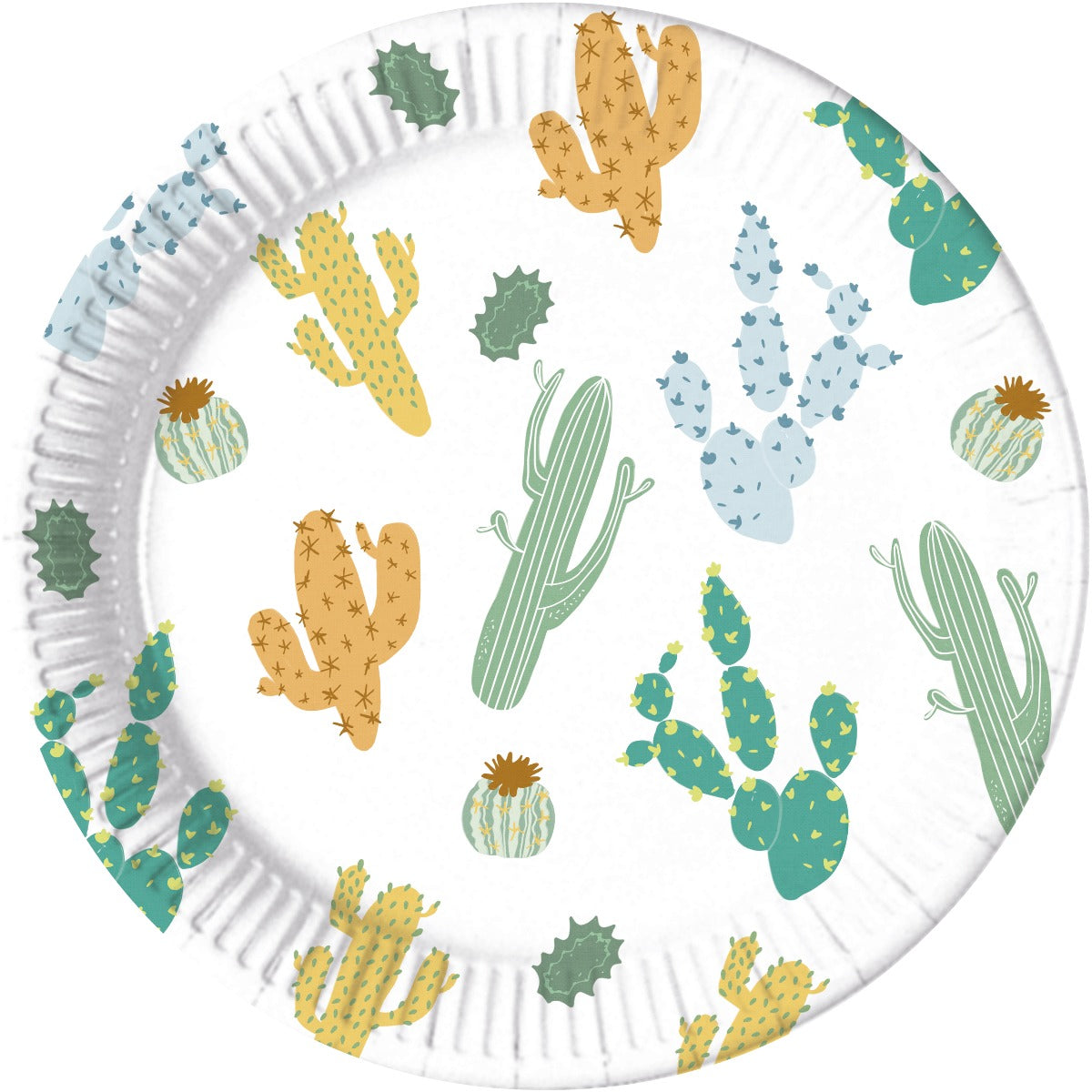 Papptallerken Kaktus 23 cm, 8 stk COMPOSTABLE
