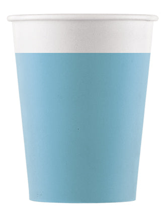 Drikkekrus i Papp Turkis 8 stk COMPOSTABLE