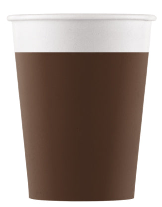 Drikkekrus i Papp Brun 8 stk COMPOSTABLE