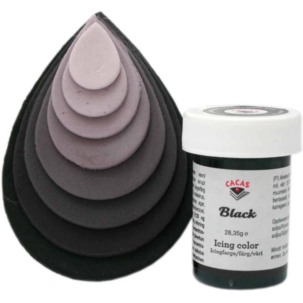 Icingfarge Svart Cacas 28,35 g 4