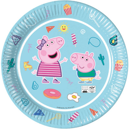 Papptallerken Peppa Pig Compostable 23 cm, 8 stk
