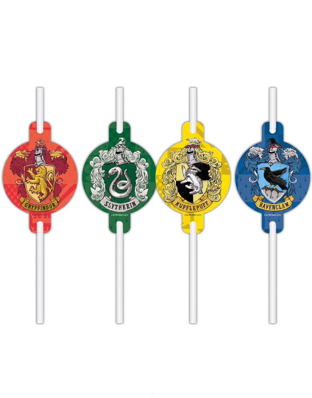 Sugerør Harry Potter Papir 22 cm, 4 stk