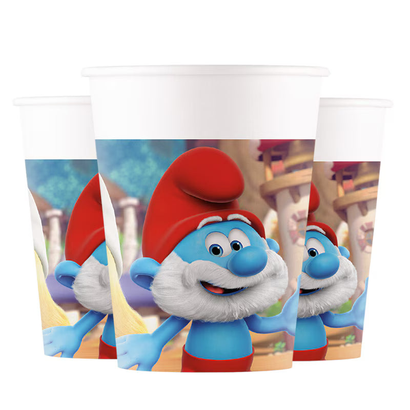 Pappkopper Smurfene 8stk