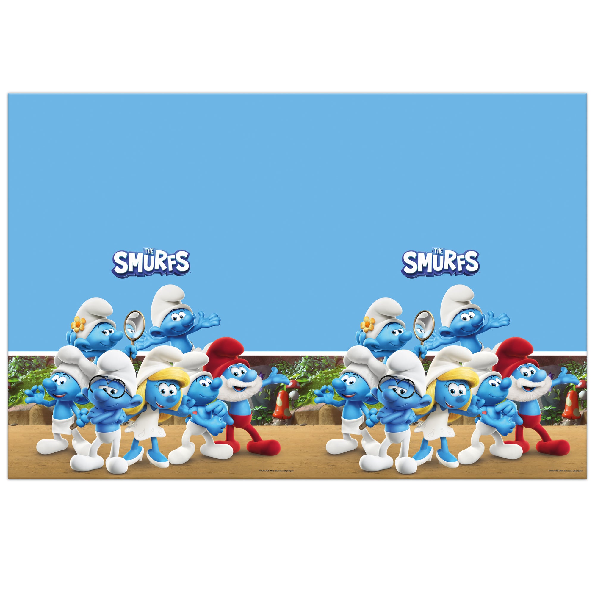 Papirduk Smurfene 120x180cm