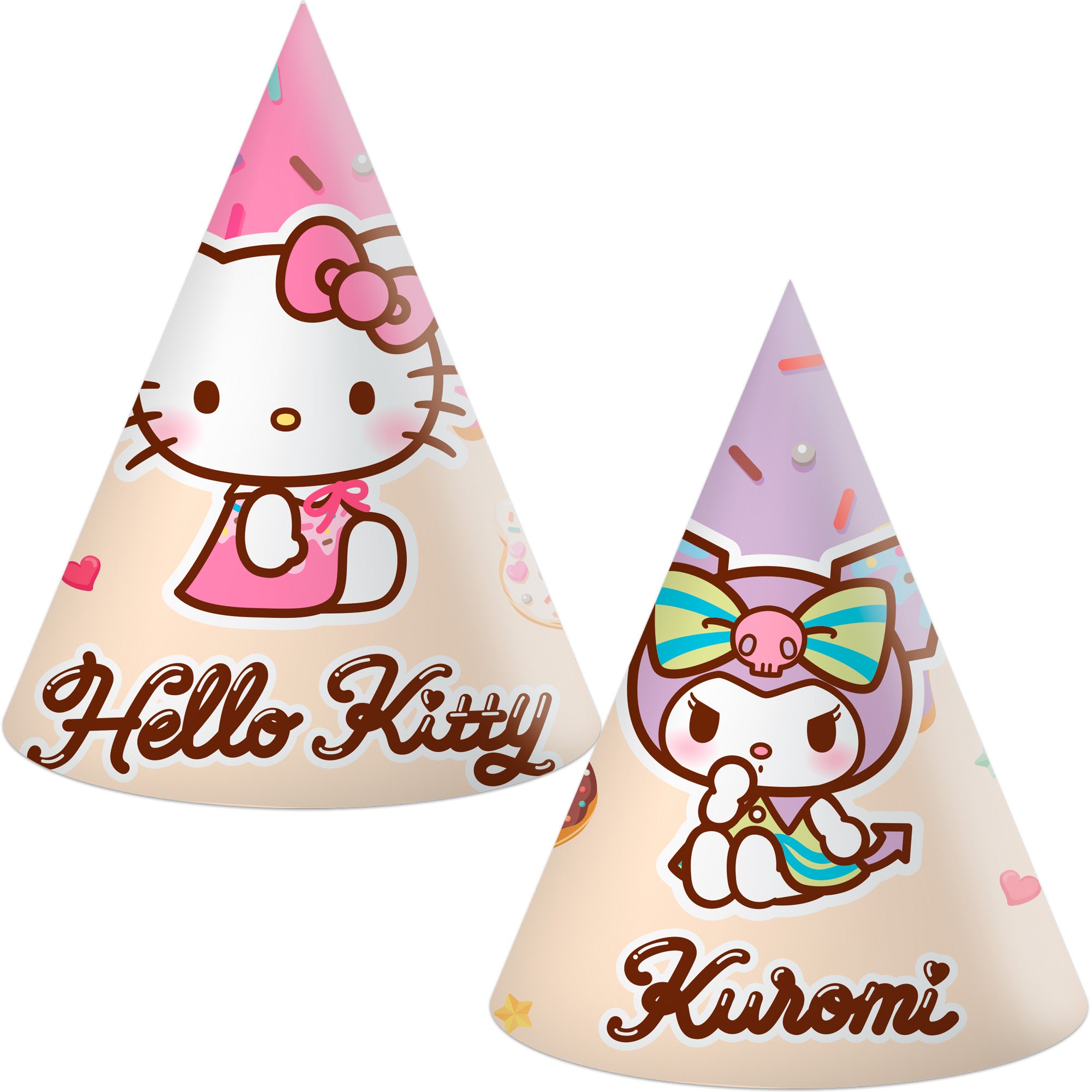 Partyhatt Hello Kitty Kuromi 6 stk