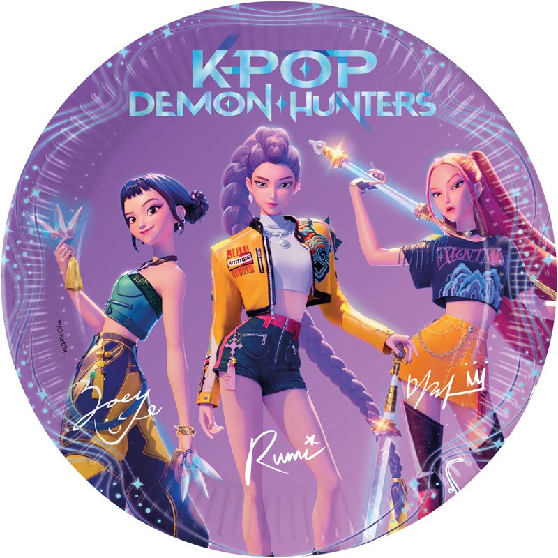 Papptallerken K-Pop Demon Hunters 23cm, 8 stk
