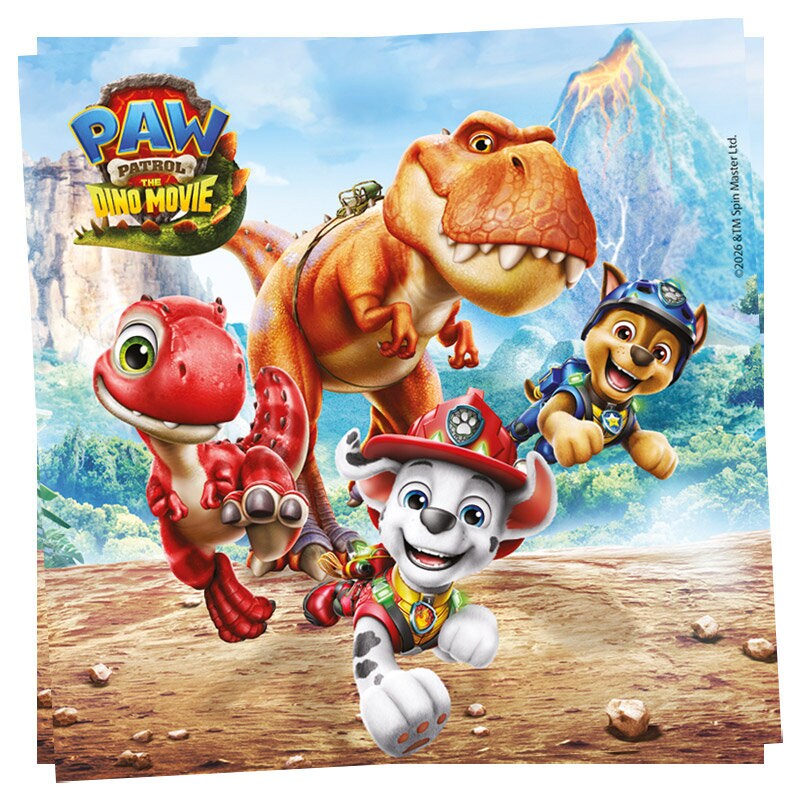 Servietter Paw Patrol Dino 20stk