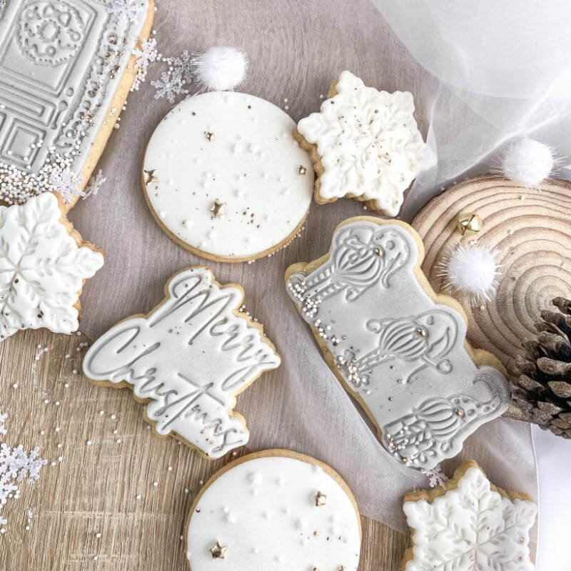 Utstikker og stempel Merry Christmas 2