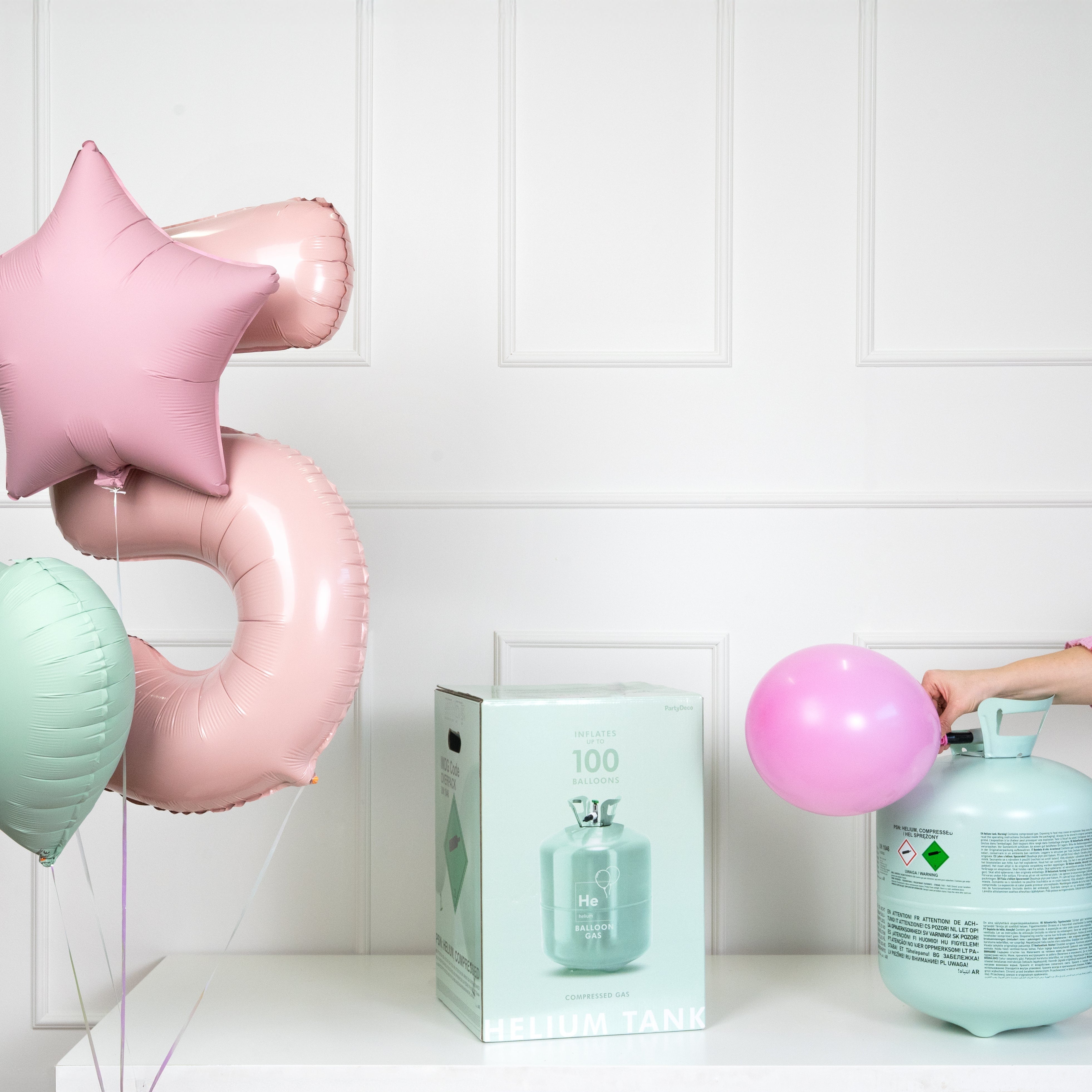 Heliumtank for ca. 100 medium ballonger