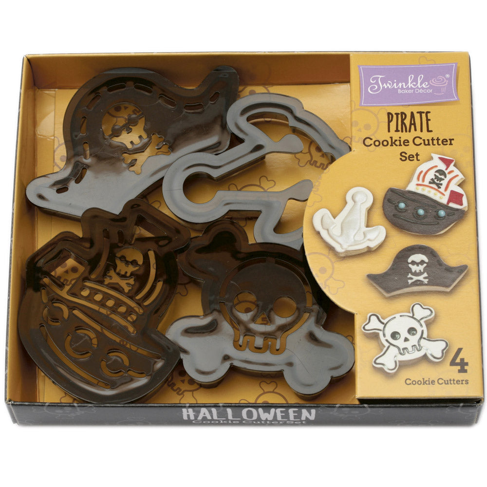 Utstikkersett Stencil Pirat, 4 stk