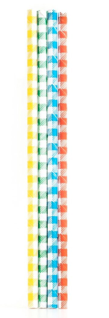 Sugerør Plaid Ass, 144 pc